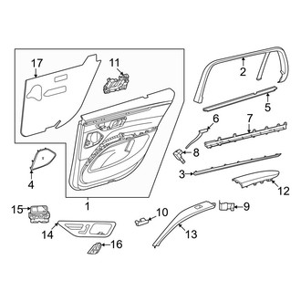 Mercedes-Benz OE - Rear Door - Interior Trim