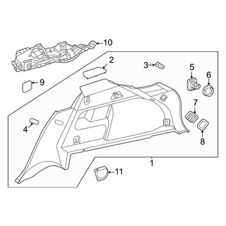Mercedes-Benz OE - Quarter Panel - Interior Trim (Side Trim, W/O 3rd Seat)
