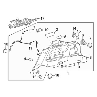 Mercedes-Benz OE - Quarter Panel - Interior Trim (Side Trim, With 3rd Seat)