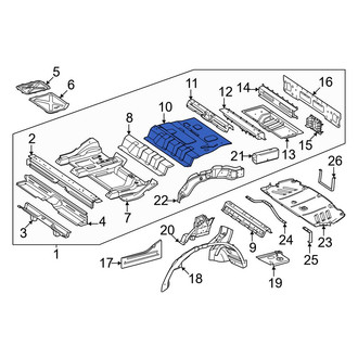 Mercedes-Benz OE - Rear Center Floor Pan