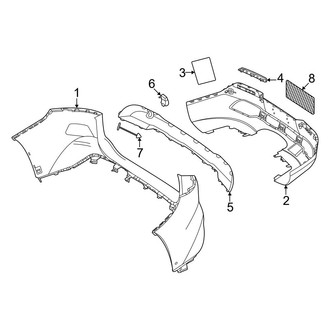 Mercedes-Benz OE - Rear Bumper - Bumper & Components (W/O AMG Line Cover & Components)