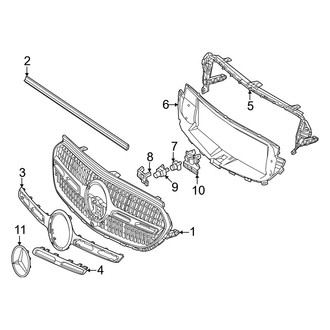 Mercedes-Benz OE - Front Bumper & Grille - Grille & Components (W/O AMG Line)