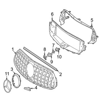 Mercedes-Benz OE - Front Bumper & Grille - Grille & Components