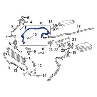 Mercedes-Benz OE - Front Upper Drive Motor Battery Pack Coolant Hose