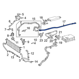 Mercedes-Benz OE - Center Rear Drive Motor Battery Pack Coolant Hose