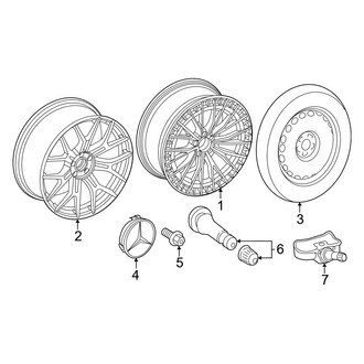 Mercedes-Benz OE - Wheels (21" Wheels), (Sport Utility 254.646 Body Code / 254.647 Body Code / 254.687 Body Code)