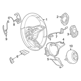 Mercedes-Benz OE - Steering Wheel & Trim (Standard Wheel), (Sport Utility 254.646 Body Code / 254.647 Body Code)