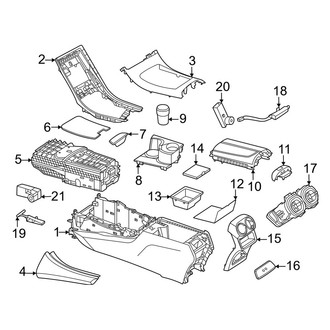 Mercedes-Benz OE - Console (Sport Utility 254.646 Body Code / 254.647 Body Code / 254.687 Body Code)