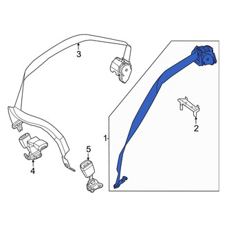 Mercedes-Benz OE - Rear Left Seat Belt Lap and Shoulder Belt
