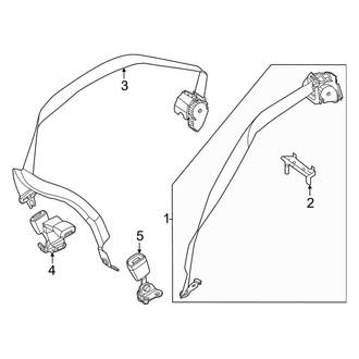 Mercedes-Benz OE - Restraint Systems - Rear Seat Belts (Sport Utility 254.646 Body Code / 254.647 Body Code)