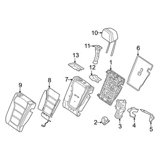 Mercedes-Benz OE - Seats & Tracks - Rear Seat Components (40% Side, Right Seat Back Components), (Sport Utility 254.646 Body Code / 254.647 Body Code)