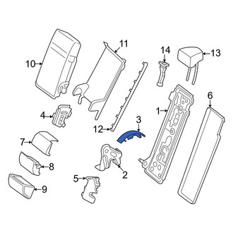 Mercedes-Benz OE - Rear Center Seat Hinge Cover