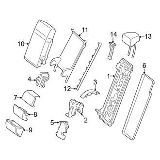 Mercedes-Benz OE - Seats & Tracks - Rear Seat Components (20% Side, Center Seat Back Components), (Sport Utility 254.646 Body Code / 254.647 Body Code)