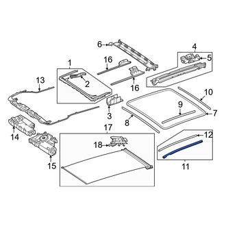 Mercedes-Benz OE - Left Outer Sunroof Frame Seal
