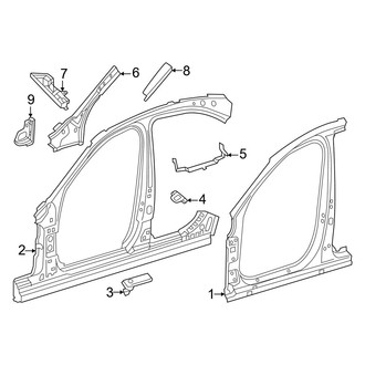 Mercedes-Benz OE - Pillars, Rocker & Floor - Aperture Panel (Sport Utility 254.646 Body Code / 254.647 Body Code / 254.687 Body Code)