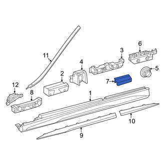 Mercedes-Benz OE - Right Rocker Panel Molding Cap