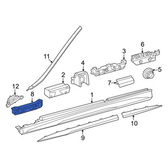 Mercedes-Benz OE - Front Right Rocker Panel Molding Bracket