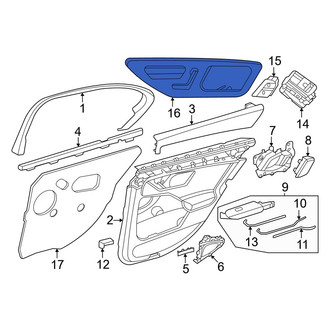 Mercedes-Benz OE - Front Upper Door Switch Trim Panel