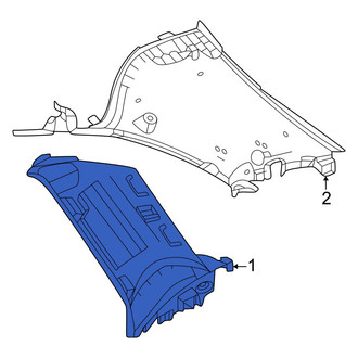 Mercedes-Benz OE - Left Upper Body C-Pillar Trim Panel