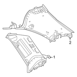 Mercedes-Benz OE - Quarter Panel - Interior Trim (Upper Trim), (Sport Utility 254.646 Body Code / 254.647 Body Code)