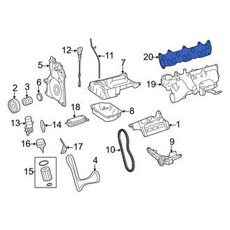 Mercedes-Benz OE - Lower Engine Intake Manifold Gasket