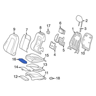 Mercedes-Benz OE - Front Left Rearward Seat Cover