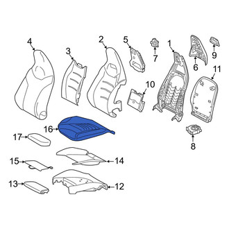 Mercedes-Benz OE - Front Left Rearward Seat Cover