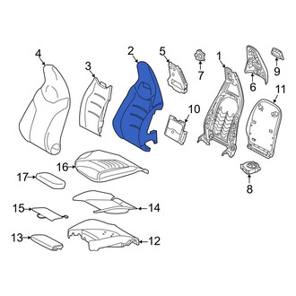 Mercedes-Benz OE - Front Right Seat Back Cushion