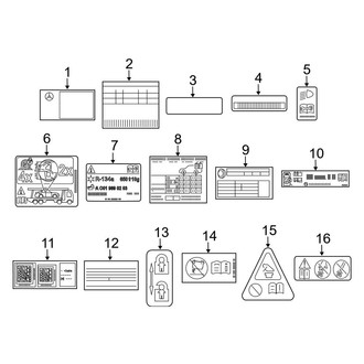 Mercedes-Benz OE - Information Labels - Labels (Sport Utility Coupe)