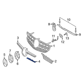 Mercedes-Benz OE - Front Right Lower Grille Molding