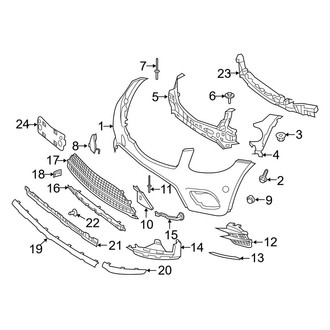 Mercedes-Benz OE - Front Bumper & Grille - Bumper & Components (With AMG Package)