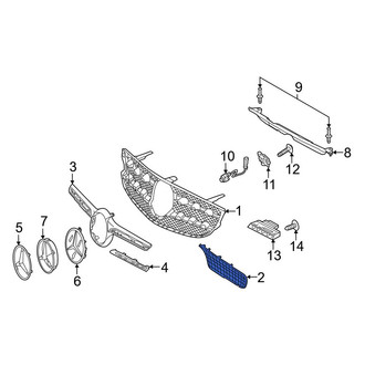 Mercedes-Benz OE - Front Left Lower Grille Molding