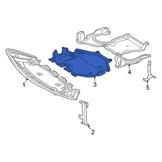 Mercedes-Benz OE - Front Forward Radiator Support Splash Shield