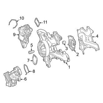 Mercedes-Benz OE - Cooling - Water Pump (Sport Utility Coupe C253 Body Code)