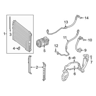 Mercedes-Benz OE - Air Conditioner & Heater - Condenser, Compressor & Lines (Sport Utility Coupe C253 Body Code)