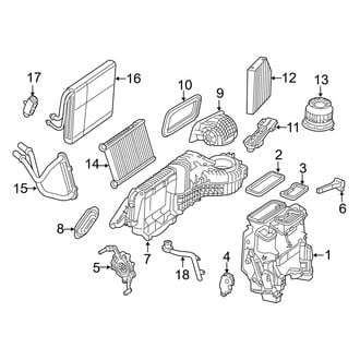Mercedes-Benz OE - Air Conditioner & Heater - Evaporator & Heater Components (Sport Utility Coupe C253 Body Code)