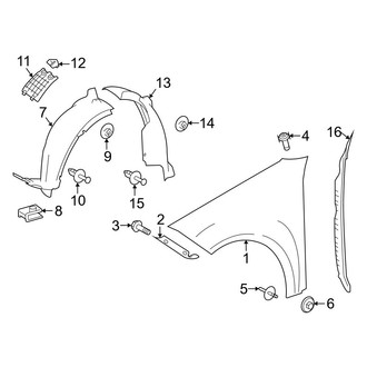 Mercedes-Benz OE - Fender & Components (Sport Utility Coupe 253.364 Body Code / 253.384 Body Code)