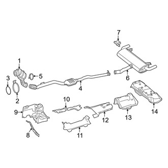 Mercedes-Benz OE - Exhaust System - Exhaust Components (Sport Utility Coupe C253 Body Code)