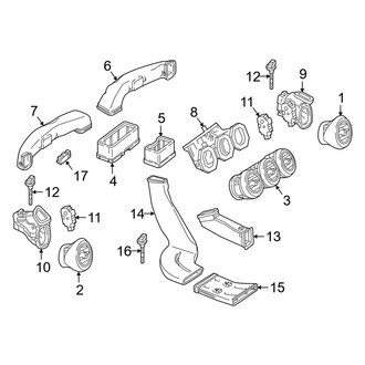 Mercedes-Benz OE - Instrument Panel - Ducts (Sport Utility Coupe C253 Body Code)