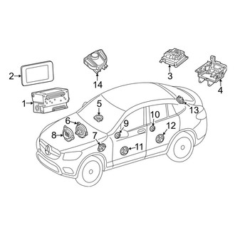 Mercedes-Benz OE - Instrument Panel - Sound System (Sport Utility Coupe 253.364 Body Code / 253.384 Body Code)