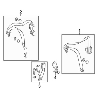 Mercedes-Benz OE - Restraint Systems - Rear Seat Belts (Sport Utility Coupe C253 Body Code)