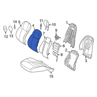 Mercedes-Benz OE - Front Left Seat Back Cushion