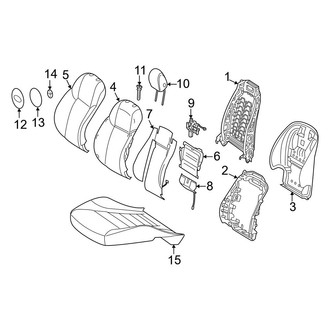 Mercedes-Benz OE - Seats & Tracks - Passenger Seat Components (Standard Seat), (Sport Utility Coupe C253 Body Code)