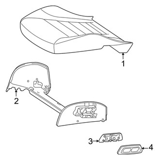 Mercedes-Benz OE - Seats & Tracks - Passenger Seat Components (AMG Performance Seat, Seat Cushion), (Sport Utility Coupe C253 Body Code)