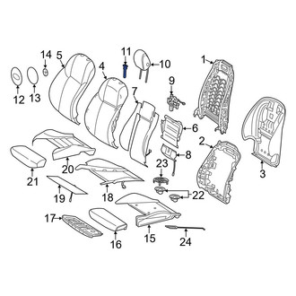 Mercedes-Benz OE - Front Left Headrest Guide