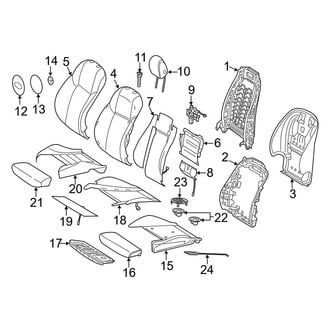 Mercedes-Benz OE - Seats & Tracks - Driver Seat Components (Standard Seat), (Sport Utility Coupe C253 Body Code)