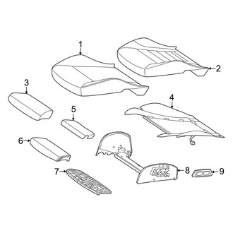 Mercedes-Benz OE - Seats & Tracks - Driver Seat Components (AMG Performance Seat, Seat Cushion), (Sport Utility Coupe C253 Body Code)