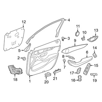 Mercedes-Benz OE - Front Door - Interior Trim (Sport Utility Coupe C253 Body Code)