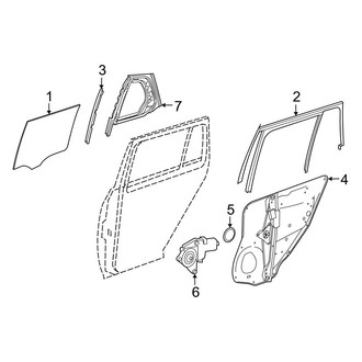 Mercedes-Benz OE - Rear Door - Glass & Hardware (Sport Utility Coupe C253 Body Code)