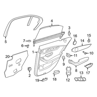 Mercedes-Benz OE - Rear Door - Interior Trim (Sport Utility Coupe C253 Body Code)